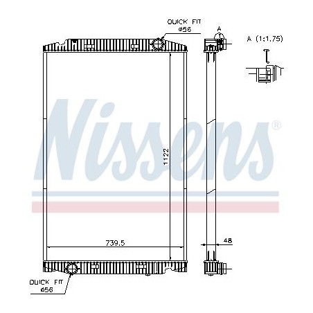 Ψυγείο, ψύξη κινητήρα NISSENS 63329A