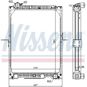 Radiator, engine cooling NISSENS 62524A