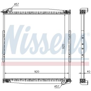 Radiator, engine cooling NISSENS 67282