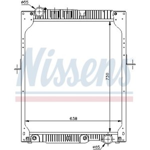 Radiator, engine cooling NISSENS 62643A