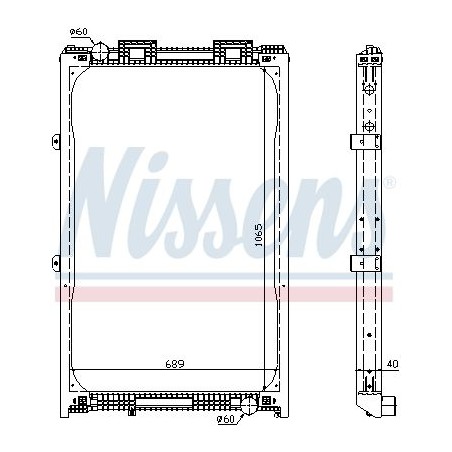 Radiator, engine cooling NISSENS 62872A