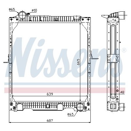 Radiator, engine cooling NISSENS 62523A