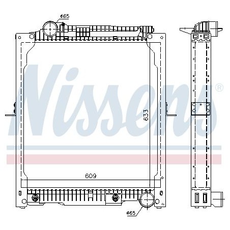 Radiator, engine cooling NISSENS 62647A