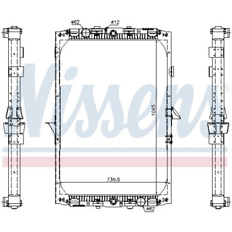 Radiator, engine cooling NISSENS 61417A