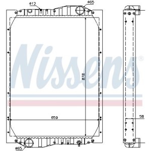 Radiator, engine cooling NISSENS 69601A