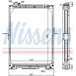 Radiator, engine cooling NISSENS 62657A