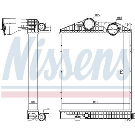 Charge Air Cooler NISSENS 97033