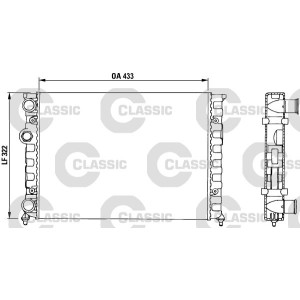 Radiator, engine cooling VALEO 230503