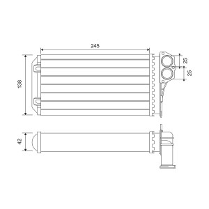 Heat Exchanger, interior heating VALEO 812221