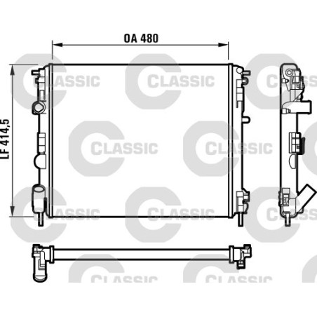 Radiator, engine cooling VALEO 232523