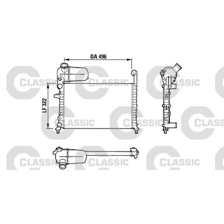 Radiator, engine cooling VALEO 311070