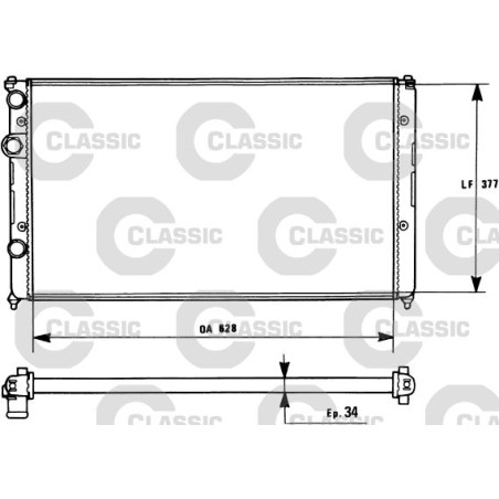 Radiator, engine cooling VALEO 231267