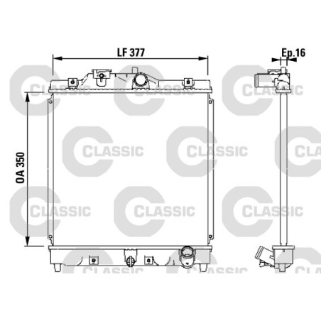 Radiator, engine cooling VALEO 231434