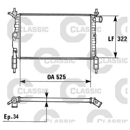 Radiator, engine cooling VALEO 230975