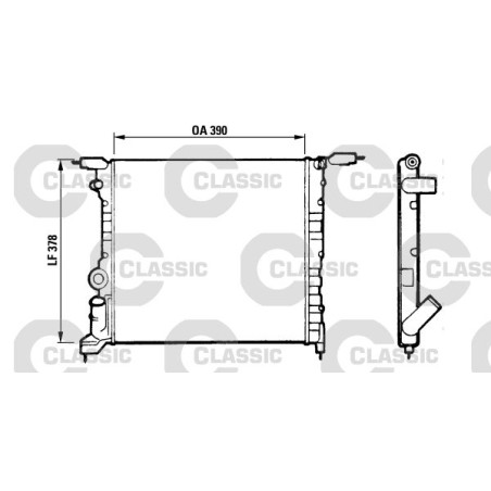 Radiator, engine cooling VALEO 316657