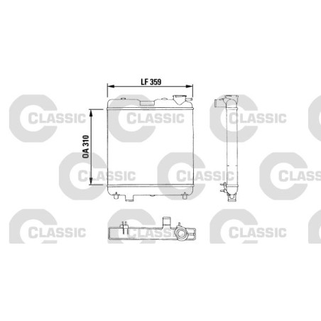 Radiator, engine cooling VALEO 383053