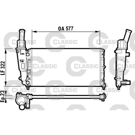 Radiator, engine cooling VALEO 232705