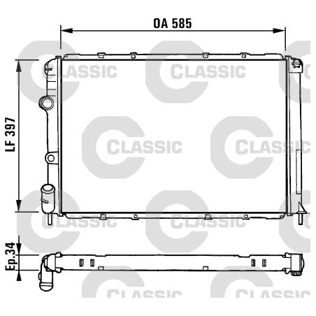 Radiator, engine cooling VALEO 231380