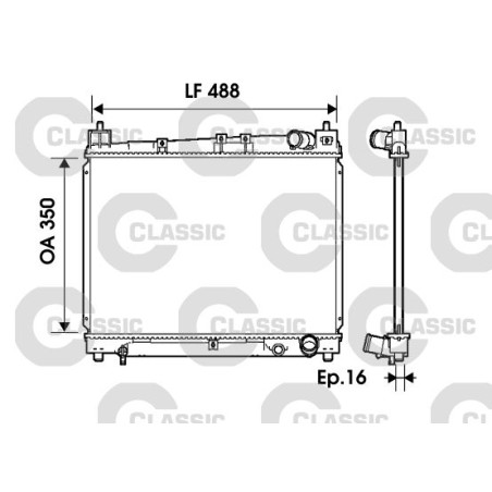 Radiator, engine cooling VALEO 234840