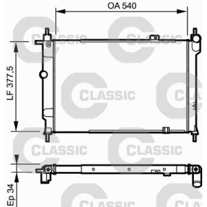 Radiator, engine cooling VALEO 230993