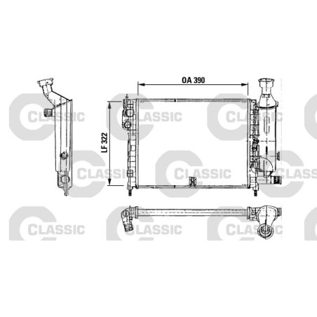 Radiator, engine cooling VALEO 230491