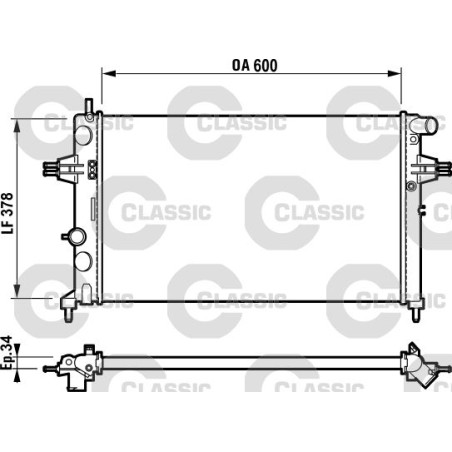 Radiator, engine cooling VALEO 232729