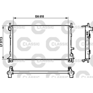 Radiator, engine cooling VALEO 232732