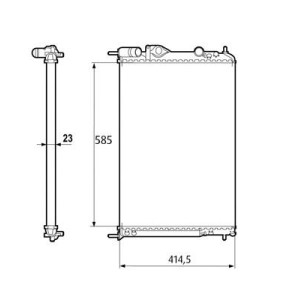 Radiator, engine cooling VALEO 232316