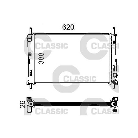 Radiator, engine cooling VALEO 231011