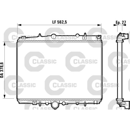 Radiator, engine cooling VALEO 232598