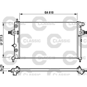 Radiator, engine cooling VALEO 232549