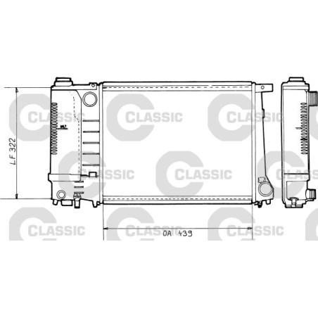 Radiator, engine cooling VALEO 230365