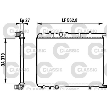 Radiator, engine cooling VALEO 232909