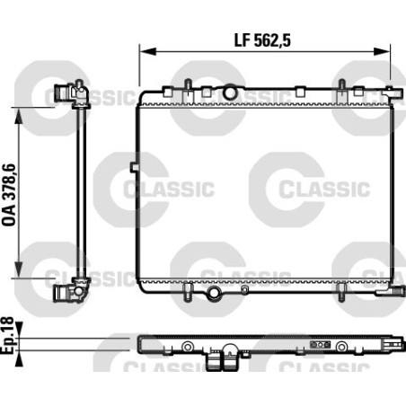 Radiator, engine cooling VALEO 232890