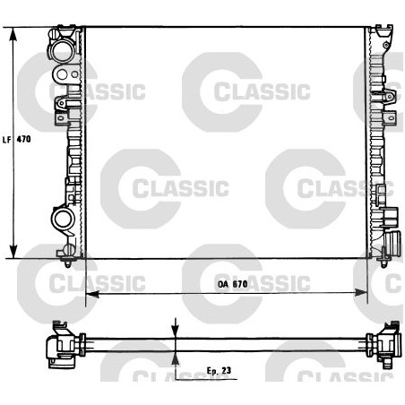 Radiator, engine cooling VALEO 231166