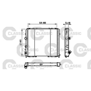 Radiator, engine cooling VALEO 232072