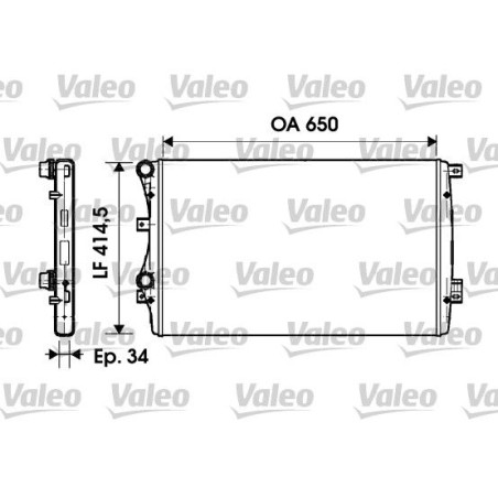 Radiator, engine cooling VALEO 732872