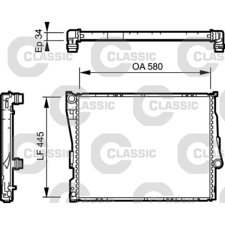 Radiator, engine cooling VALEO 234276