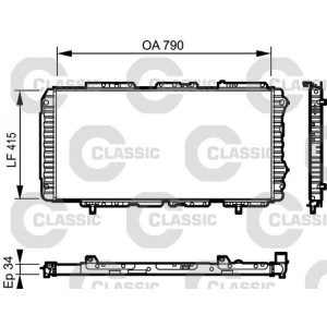 Radiator, engine cooling VALEO 231611