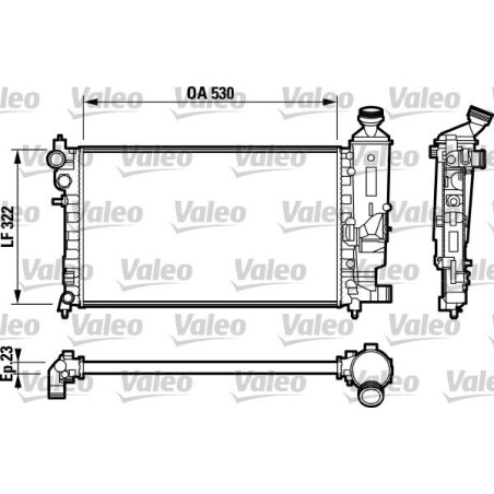 Radiator, engine cooling VALEO 732794