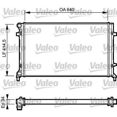 Radiator, engine cooling VALEO 734335