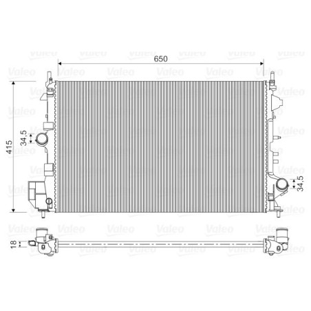 Radiator, engine cooling VALEO 734982