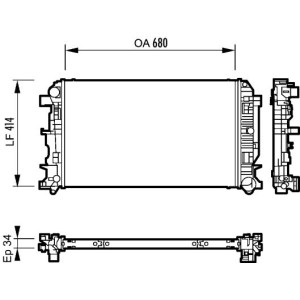 Radiator, engine cooling VALEO 735088