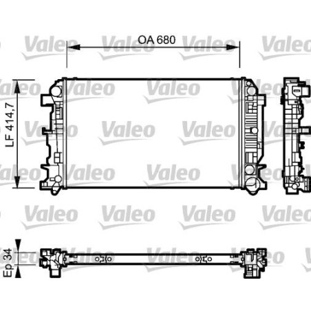 Radiator, engine cooling VALEO 735089