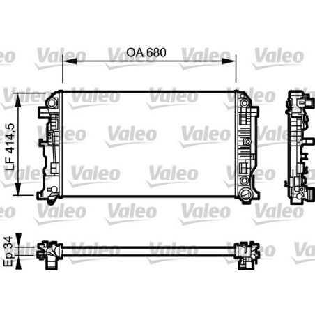 Radiator, engine cooling VALEO 734929