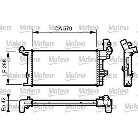 Radiator, engine cooling VALEO 732303