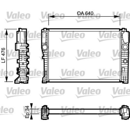 Radiator, engine cooling VALEO 732870