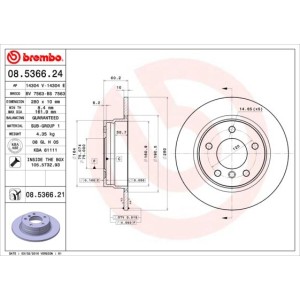 Δισκόπλακα BREMBO 08.5366.24