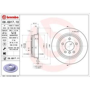 Brake Disc BREMBO 08.6917.11