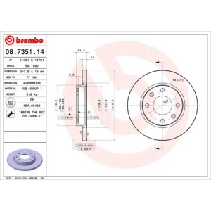 Brake Disc BREMBO 08.7351.14